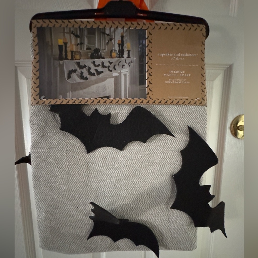 Cupcakes & Cashmere Black Bat Mantel Scarf